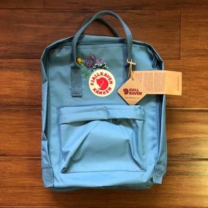 Embroidered Classic Blue Fjallraven Kanken
